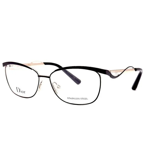 CHRISTIAN DIOR CD3783 0G8Q BLACK MATTE SILVER AUTHENTIC EYEGLASSES - Picture 6 of 8